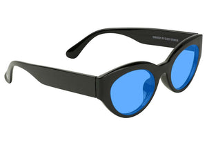 Moore Black Blue Lens Polarized Sunglasses