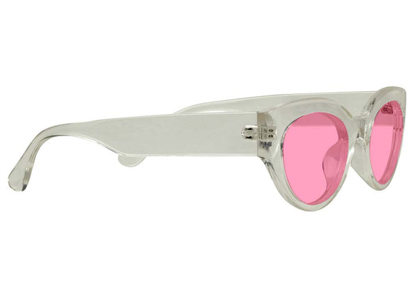 Moore Clear Pink Polarized Sunglasses Side