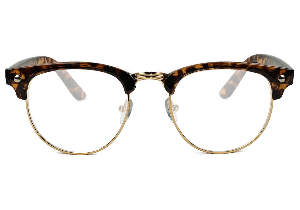 Morrison Tortoise Clubmaster Prescription Glasses Front