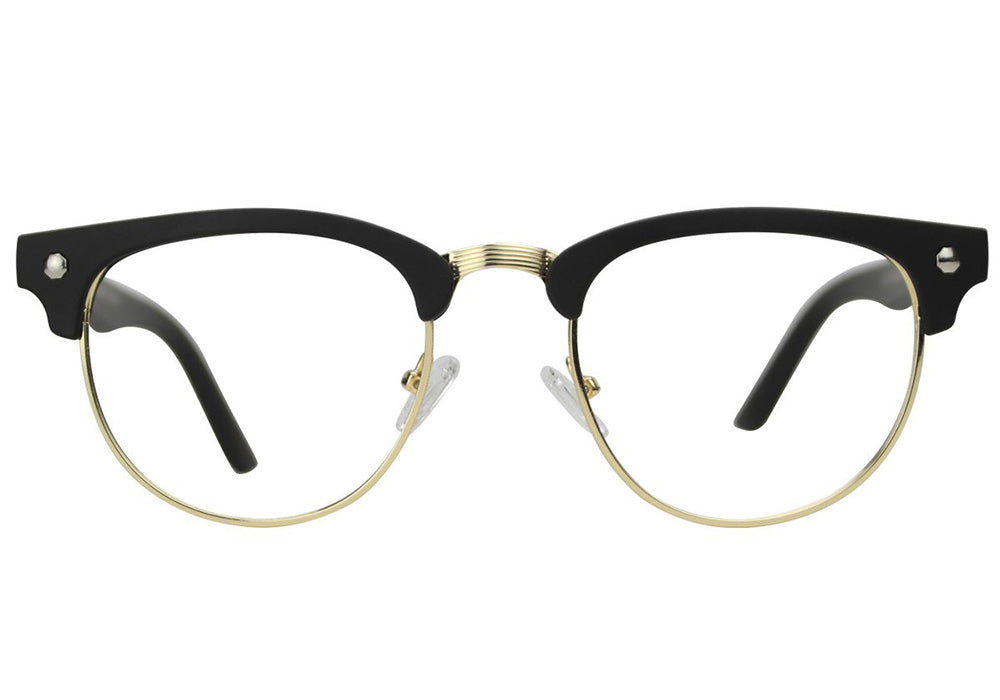 Morrison Black Gold Clubmaster Prescription Glasses Front