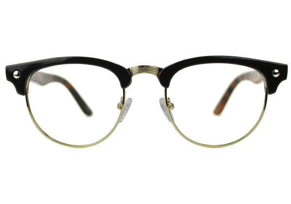 Morrison Black Tortoise Clubmaster Prescription Glasses Front