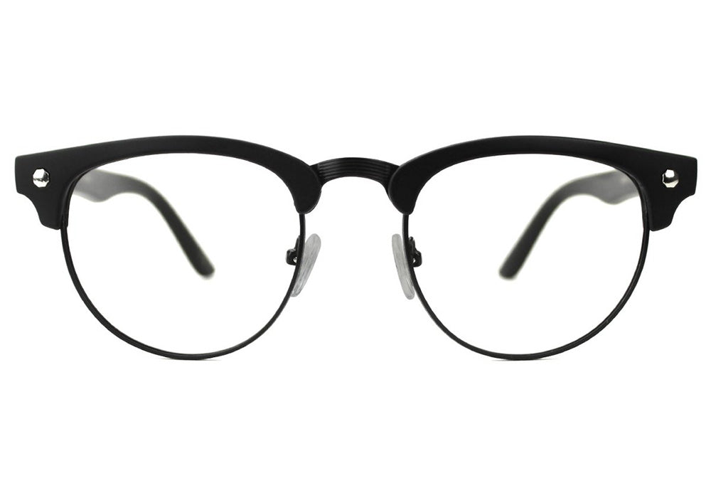 Morrison Matte Black Clubmaster Prescription Glasses Front