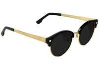 Paul Clubmaster Black Gold Polarized Sunglasses #Color_Black/Gold