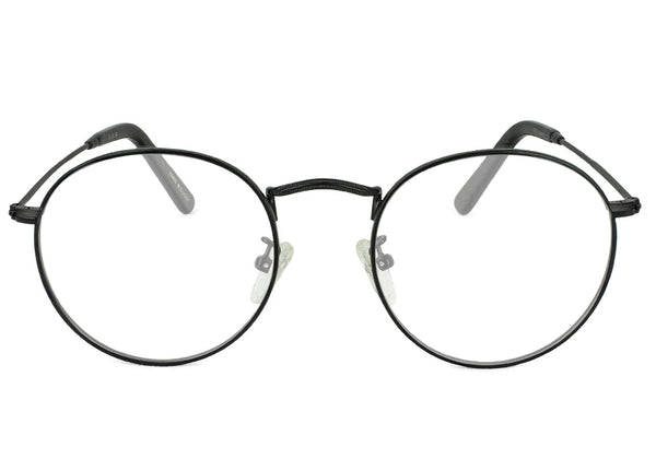 Pierce Black Prescription Glasses Front