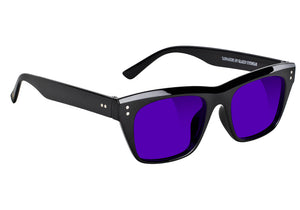 Santos Black Purple Lens Polarized Sunglasses