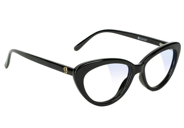 Selena Black Cat Eye Prescription Glasses