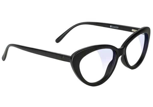 Selena Matte Black Cat Eye Prescription Glasses