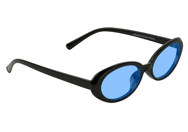 Stanton Black Blue Lens Polarized Sunglasses