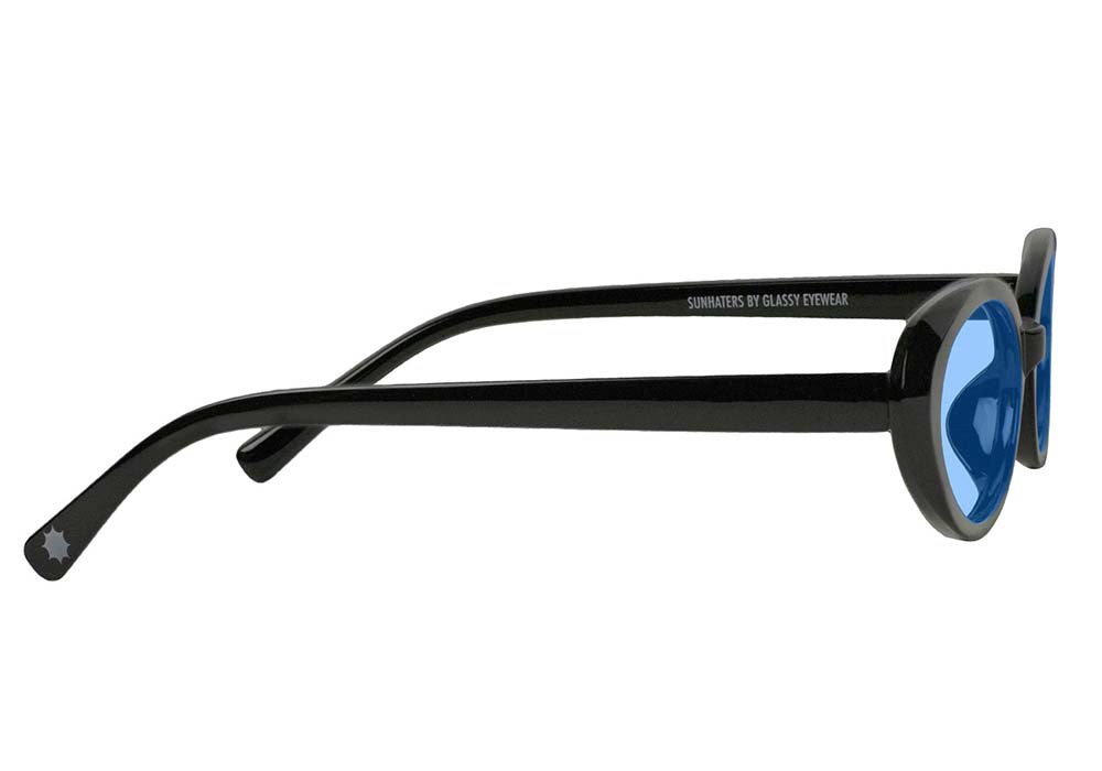 Stanton Black Blue Lens Polarized Sunglasses Side