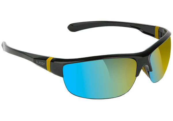 Weber Black Yellow Mirror Polarized Sunglasses