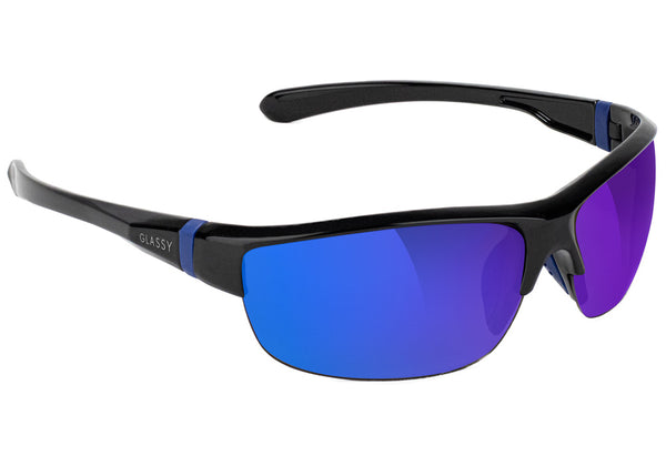 Weber Black Blue Mirror Polarized Sunglasses