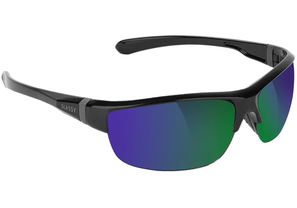 Weber Black Green Mirror Polarized Sunglasses